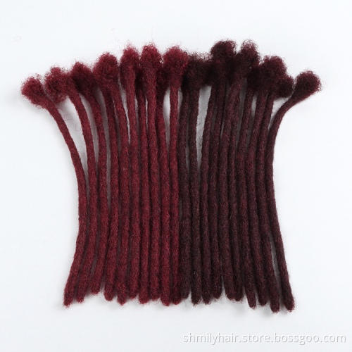 Shmily Drop Shipping Natural Afro kinky 100% Human Hair Dreadlock Extension Permanent Loc Extension Human Hair Crochet Dreadlock